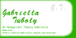 gabriella tuboly business card